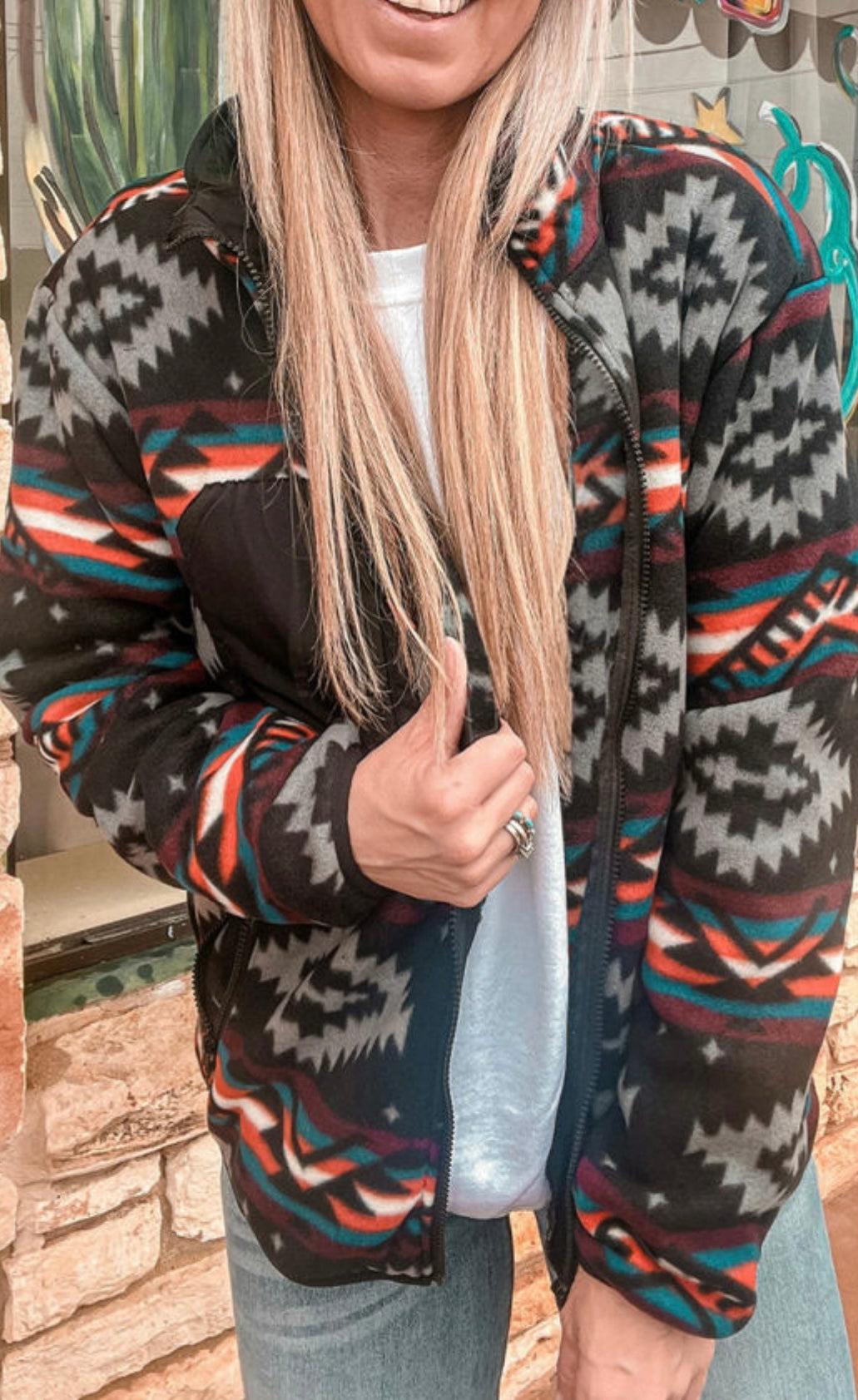 Black Aztec Jacket - large