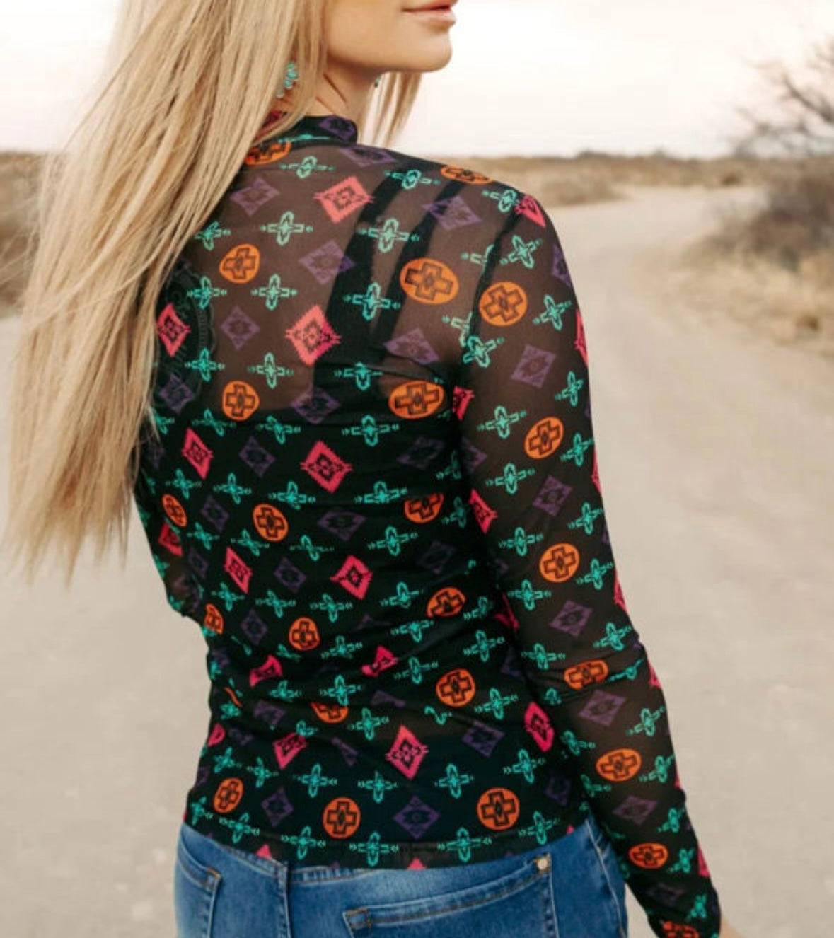 Aztec Mesh Top