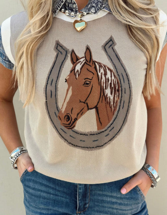 Horseshoe Sleeveless Top