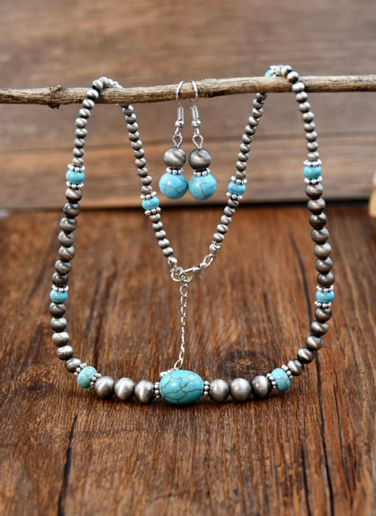 Turquoise Pearl Set