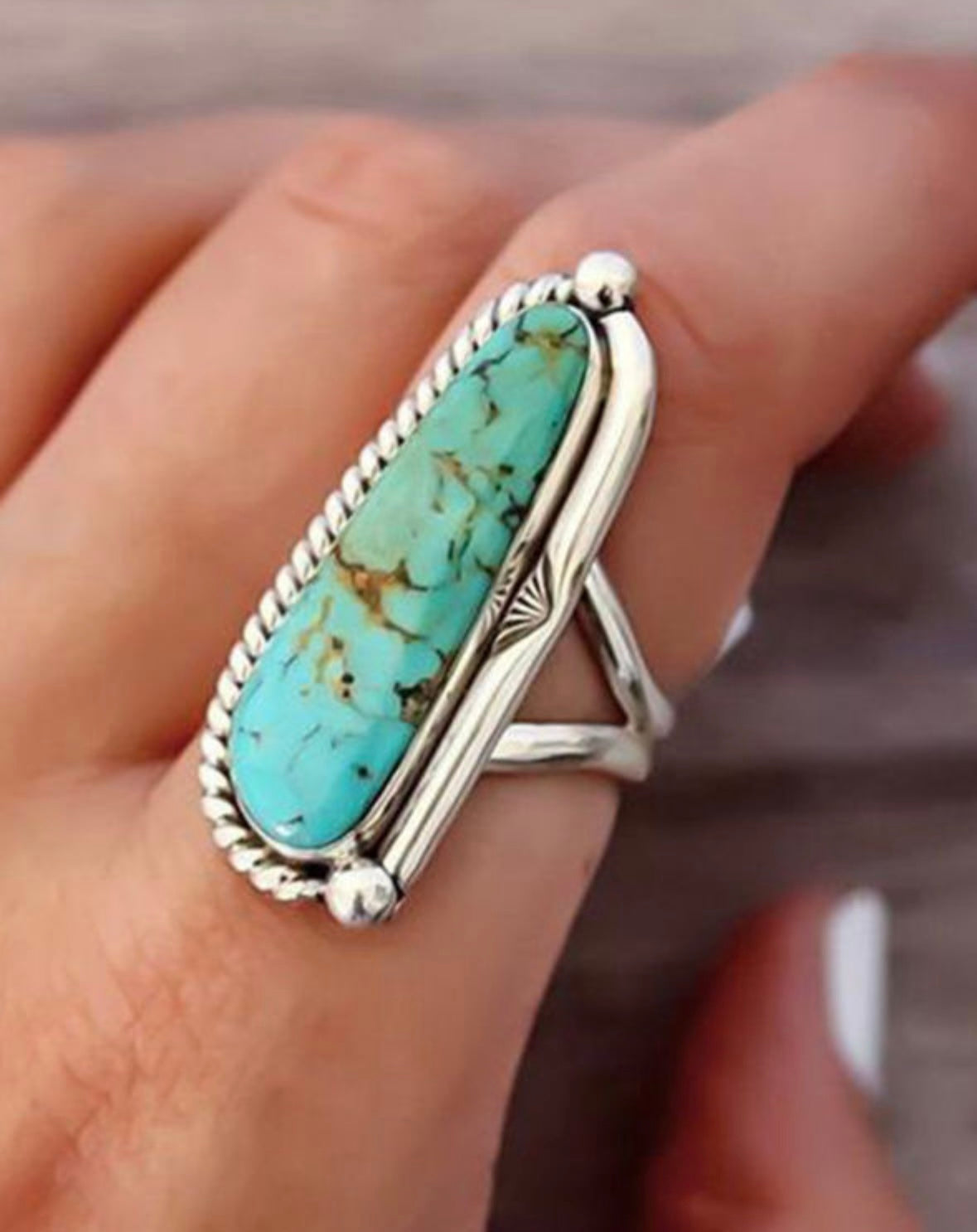 Oval Turq Ring