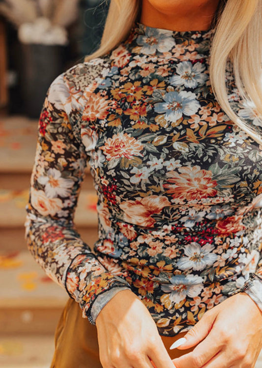 Floral Mesh Top