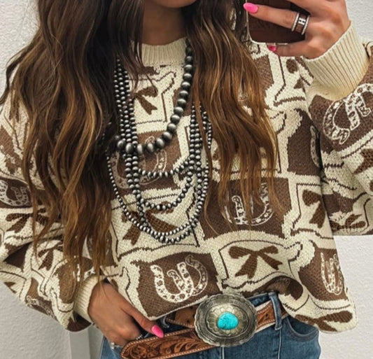Horseshoe Bow Sweater